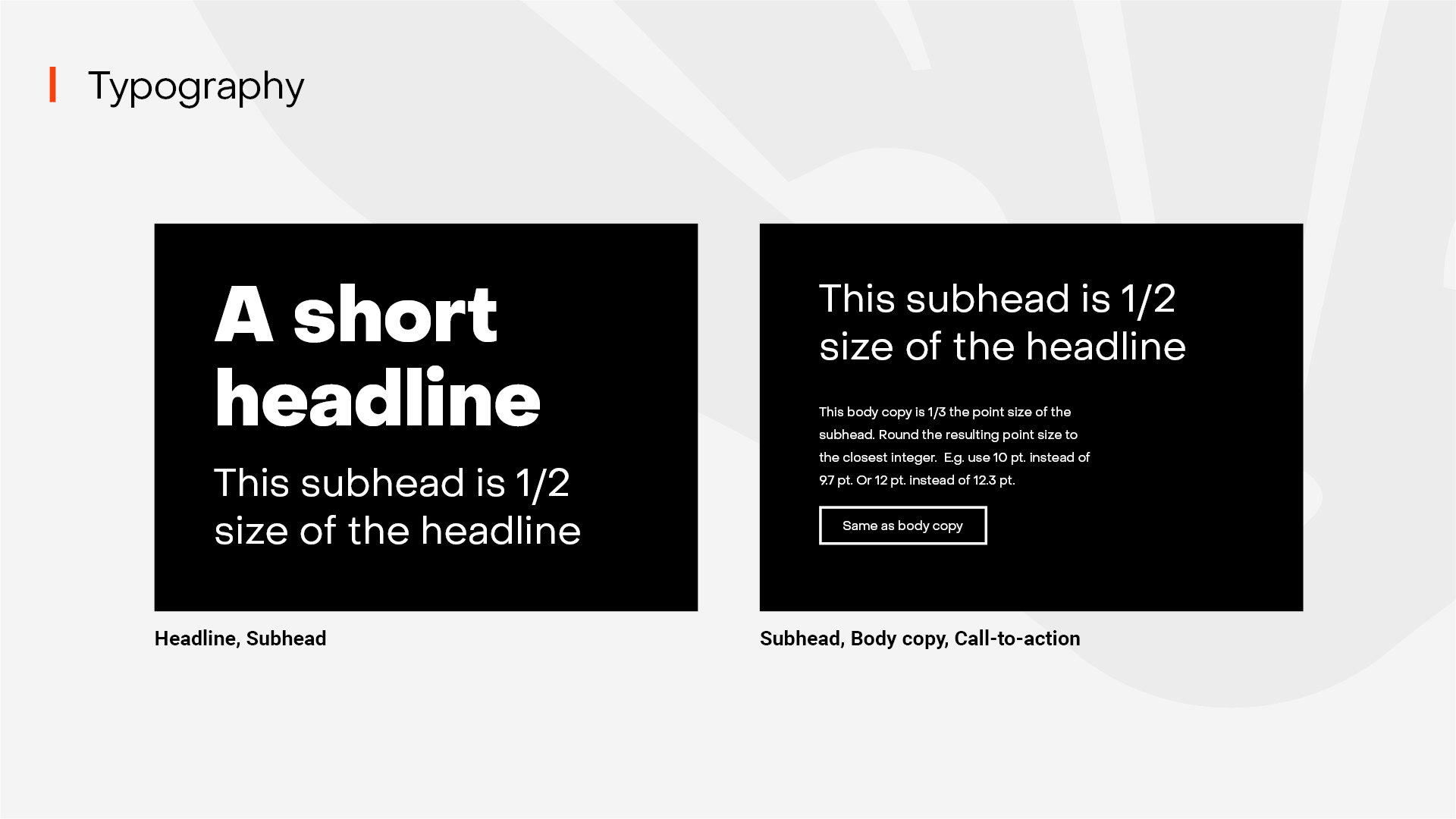 Brand guidelines and typography