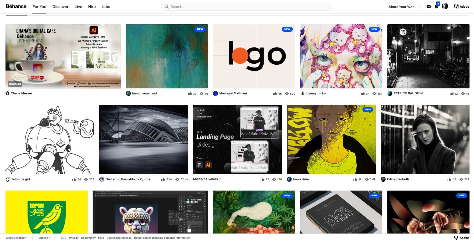 Behance - logo and brand identity design tools